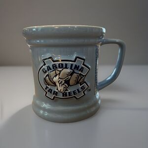 University of North Carolina Tar Heels Ceramic Mug Rams Head Relief Logo Blue